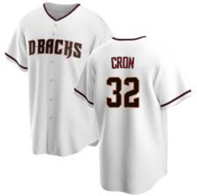 Custom Arizona Diamondbacks #32 Kevin Cron Men Nike White Team MLB Jersey